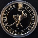 100 kr 1991 - Skøyteløpere thumbnail