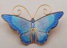 Nydelig sommerfugl i sølv og flere blåfarger av David Andersen thumbnail