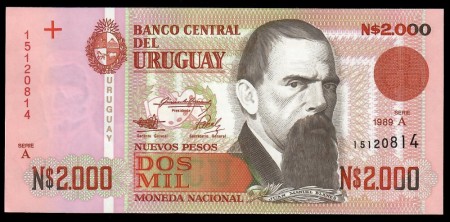 Uruguay: 2000 Pesos 1989-(187)