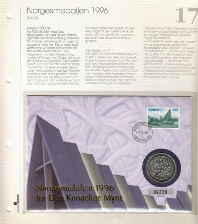Myntbrev nr 17. Norgesdaljen 1996