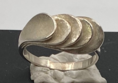 Børstet 925 sølv ring.(38)