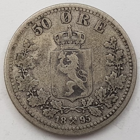 50 øre 1895 kv. 1/1-