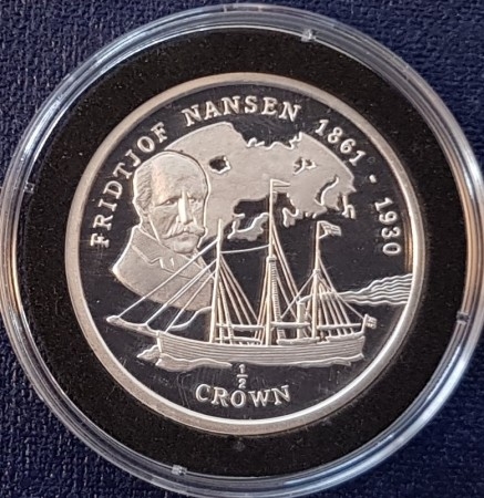 Isle of Man: 1/2 crown 1997 - Fridtjof Nansen 1861 - 1930