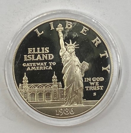 USA: 1 dollar 1986 Liberty Ellis Islands
