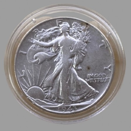 U.S.A: 1/2 Dollar 1943. Liberty går til venstre.