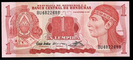 Honduras: 1 Lempira 1992(188)