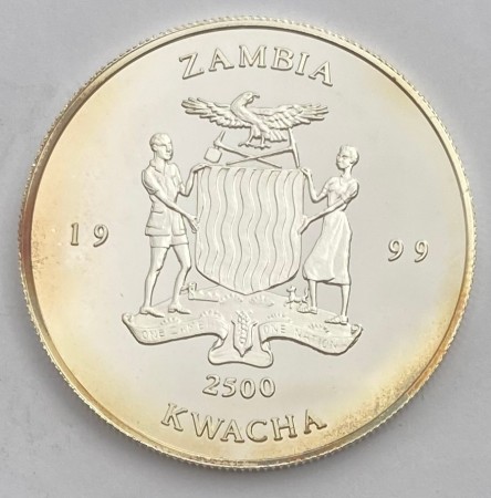 Zambia: 2500 kwacha 1999 Olof Palme.