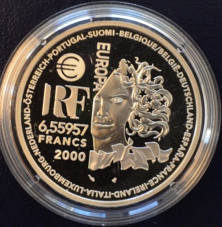 Frankrike: 6,55957 francs 2000 - Art Nouveau