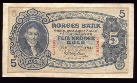 5 kr 1939 R kv. 1