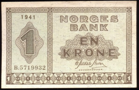 1 kr 1941 B.5719932 kv. 1+