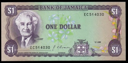 Jamaica: 1 Dollar 1990(191)