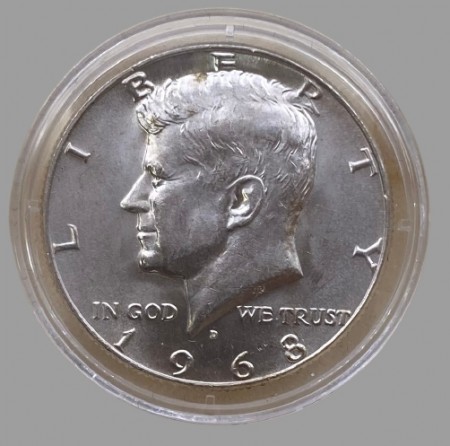 U.S.A: 1/2 Dollar 1968. John F. Kennedy.