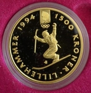 1500 kr 1993 - Telemarkskjører. 